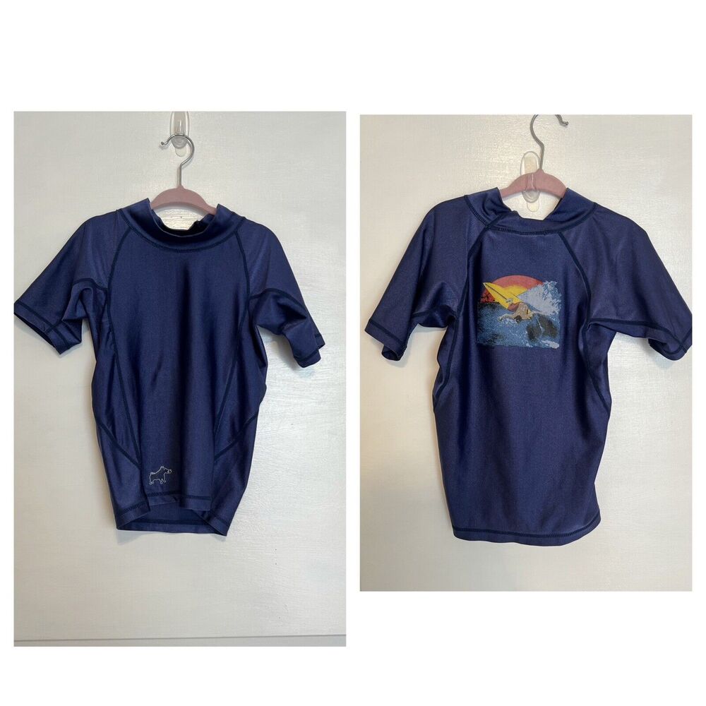 WES AND WILLY Toddler Boy Mock Neck Rash Guard SPF Sun Protection Swim Shirt 3T